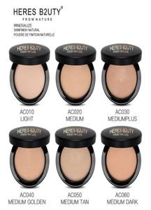 HERES B2UTY Mineralize Skinfinish Face Powder Makeup Foundation with Mirrow and Puff Natural Longlasting Oilcontrol Press Powder5749208