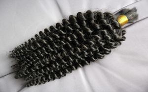 Estensioni dei capelli intrecciati brasiliani 100G capelli umani per intrecciare la massa senza attacco 1 PZ sciolti ricci senza trama capelli umani alla rinfusa per br8101725