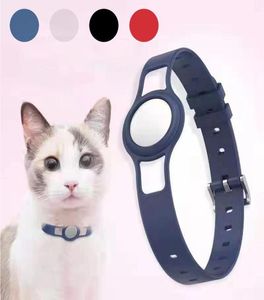 Katthalsar leder husdjurskrage för Airtags Antilost Hylsa handledsrem Outdoor Park Dog Location Tracking Replacement Wristband C8529838