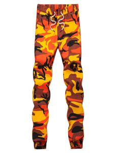 Ins Orange Camouflage Jogger Pants Men Hip Hop Wovenカジュアルパンツ戦術的な軍事ズボンポケットCotton 2019スウェットパンツY1907304869292