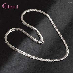 Kedjor ankomster koreanska trend 925 sterling silver länk kedja halsband smycken för kvinnor 5 mm tjocklek längd 20 tum 25g