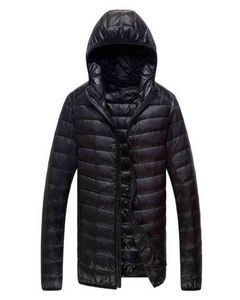 New Warm Men039s Light Down Jacket Men Fashion Hooded Coat Short Lightweight Youth Slim Fit Coat Down Jackets Padded Outwear Bl7221622