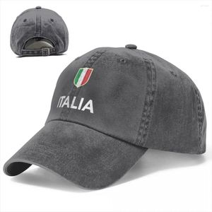 Berretti da baseball Bandiera Italiana Denim Berretto da baseball Pride Outdoor Trucker Hat Estate Traspirante Uomo Donna Retro Casual