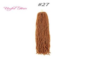 Dreadlocks DIY Crochet hair extensions synthetic hair weave ombre blonde 18Inch braiding hair Sister Micro Locks straight 27strand7667164