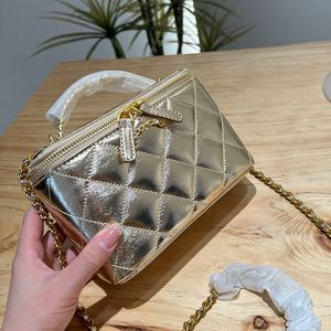 Mini bolsa de maquiagem 17cm feminina diamantes alça bolsa de ombro com espelho vintage crossbody bolsa tendência noite embreagem ouro hardware 5 cores bolsa de moedas pochette mala