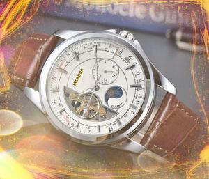 Big Dial Men Automatic movement Watches Men's Clock Self Winding Chain Bracelet Leather STrap Waterproof Wristwatch montre de luxe Gifts