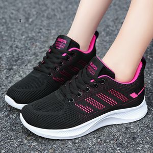 Soft sports running shoes with breathable women balck white womans 020462152