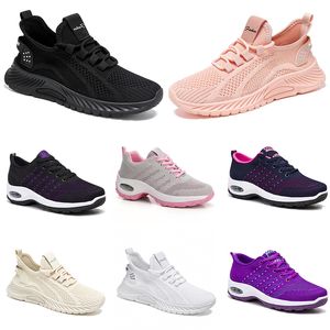 Novos homens mulheres caminhadas correndo sapatos planos sola macia moda roxo branco preto confortável esportes bloqueio de cor Q3-1 gai esporte