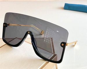 Neue Modedesigner-Sonnenbrille 0540, verbundene Linse, großer Halbrahmen mit kleinem Stern, Avantgarde, beliebte Schutzbrille, Top-Qualität 6061298