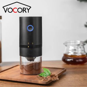 Verktyg Ny uppgradering Portable Electric Coffee Grinder Type USB Charge Profession Ceramic Sliping Core Coffee Beans Grinder Vocory