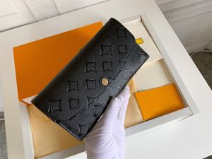 محفظة جلدية محفظة طويلة محفظة مصممة سارة محفظة بطاقة مع صندوق الغبار صندوق M62369