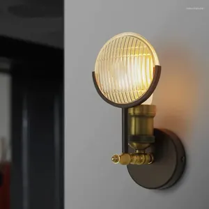 Duvar lambaları Modern Cam Led Lamba Sconce Yatak Odası Işık Fikstürü Ev Dekoru İskandinav Fuaye Oturma Odası Koridor Luminaire E27