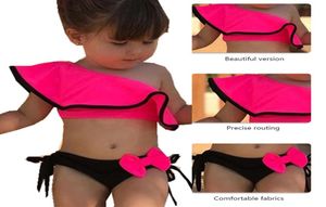 Loozykit 2019 Baby Kids Girl Dwuczęściowe stroje kąpielowe Summet Sakswear na wodę do sportu bikini sukienka pływacka na plażę kostium kąpielowy C21125237