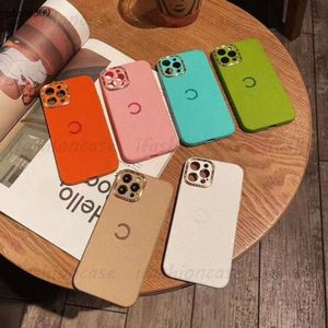 Mobile for Iphone 14 Pro Max Plus 13 12 11 XS XR 8 7 Designer Phone Cases Stripe Carving Case Pink Khaki Cover 5 Colors