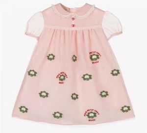 ピンクガールレースドレスベビー幼児ファッションフラワードレス衣料品セットキッドファッションサマー服90150 cm ship6300276
