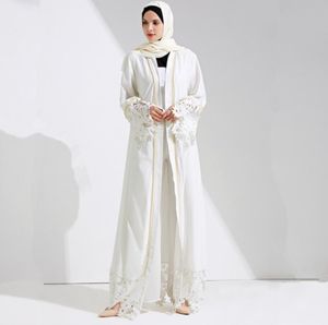 Ramadan Ricamo Eid Abaya Kimono Dubai Turchia Hijab Abito musulmano Caftano Marocain Caftano Abbigliamento islamico per le donne Robe Mubarak2440569