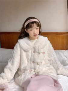 모피 일본 여성 우아한 흰색 회전 칼라 가짜 모피 코트 레이디 소프트 토끼 모피 코트 한국 경적 버튼 외투