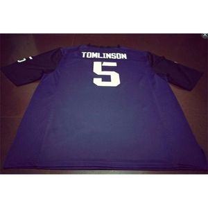 2324 #5 Purple LaDainian Tomlinson TCU Horned Frogs Alumni College Jersey o personalizzare qualsiasi nome o numero di maglia