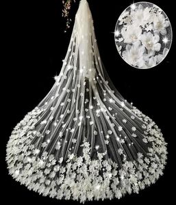 Bridal Veils Cathedral Veil Bride Shining Starlight Fabric 3D Threedimensional Flower5704914