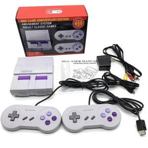 مشغل لعبة الحنين إلى مضيف Super Snes SFC 660 Games Mini HD TV Video Wii Console 8 Bit Dual Gamepad Handle