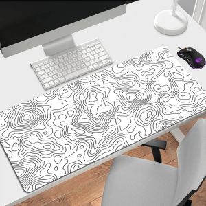 Kuddar stora svartvitt spelmus pad gamer stor musmatta dator spel lås kant mousepad 90x40 cm tangentbord skrivbord möss