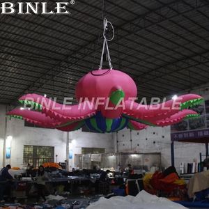 Anpassad5MD (16,5 ft) LED -belysning Uppblåsbar blommigjätte hängande blomning av luftballong dekoration för reklam för reklam