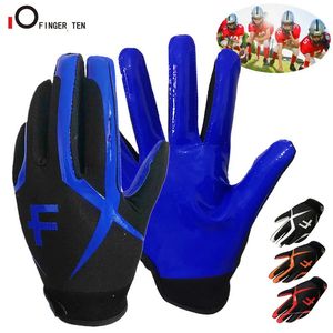 Pro2.0 Youth Kids American Football Gloves Receiver Outdoor Sport Soccer Camping Rugby Glove for Boys Girls Age 5-14 Drop Ship 240222