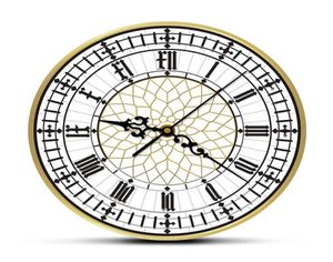 Relógio Big Ben Contemporâneo Moderno Relógio de Parede Retro Silencioso Não Ticking Relógio de Parede Inglês Decoração de Casa Grã-Bretanha Presente de Londres X0703705556