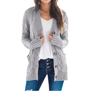 Outono inverno feminino boho retalhos cardigan manga longa aberta frente malha suéteres casaco bolsos moda simples outono inverno 240229