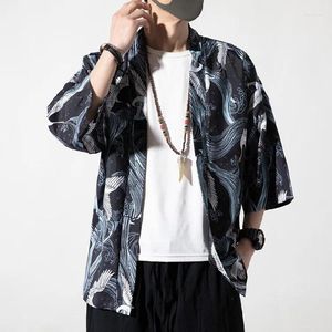 Ethnic Clothing Traditional Print Cardigan Couple Kimonos Japanese Kimono Men Yukata Women Harajuku Beach Loose Thin Shirt Coat Plus Size