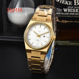 Modna damska zegarek Projektantka Złote zegarki 36 mm kwarc Ruch Watch Luksus Modern Man Lady Wrist-Watch Classics 1853 PRX Watches Montres Bransoletka