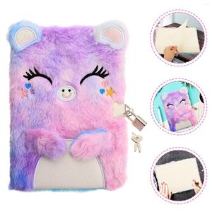 Plush Diary Cartoon Notebook Cover Girl Lovely