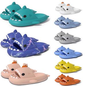 Frete Grátis Designer Shark Slides Sandália Slipper Sliders para Homens Mulheres GAI Sandálias Pantoufle Mules Homens Mulheres Chinelos Treinadores Flip Flops Sandles Color94