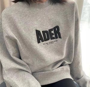 ADER Hata Sweatshirt Erkek Kadın Kore Moda Ter Üstleri Büyük Boy Nakış Pamuk Giyim Kadın Gündelik Kostüm Y2K 2207275849459