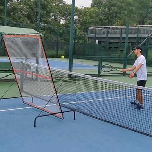 Tennis Rebound Net and Frame Pitchback Bounceback Screen Racquet Sports Ball Wall Portable Training Practice Rebounder 240223
