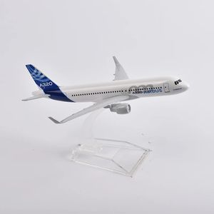 Jason tutu 16cm modelo original airbus a320 avião modelo avião modelo diecast metal 1400 escala fábrica gota 240229