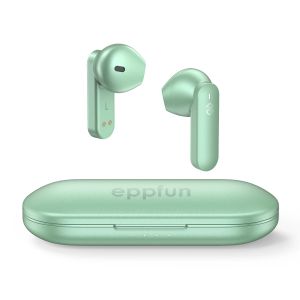 Cuffie Eppfun Wireless Earfoni QCC3040 Bluetooth v5.2 EARBUD APTXAdaptive, 4 MIC+CVC Cancellatura del rumore Tipo C Custodia metallica