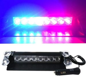 DC12V 8 LED Red Yellow Blue White Car Police Strobe Flash Light auto LED Emergency Warning lamp 3 Flashing Fog LightsBlue Red Yell3406249