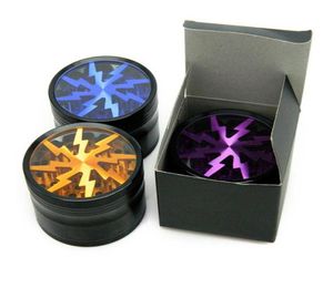 4 layers 63mm Tobacco Smoking Herb Grinders Aluminium Alloy Grinder 100 Metal 5 colors With Clear Top Window7787446