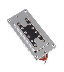 Mini estilo duas linhas 12 buracos guitarra elétrica captador humbucker para guitarra LP Chrome5155343