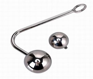 High Quality Stainless Steel Anal Plugs Hooks 2 Size Double ball can be replaced Fetish Sex Bondage GAY SM Game Butt Plug4763607