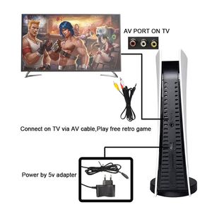 2024 Newest Game Station 5 USB Wired Video Console With 300 Classic Games 8 Bit GS5 TV Consola Retro Handheld Game Player AV Output With Double Gamepad Joysticks