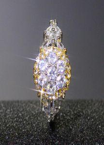 Настоящее кольцо из стерлингового серебра 925 пробы с CZ бриллиантом, подходит для стиля Pandora, 18-каратное золото, обручальное кольцо, обручальные украшения для женщин1503923