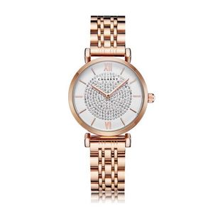 36 % Rabatt auf Uhren, Damenuhren, Luxus-Mode, lässig, Diamanten, Damen-Quarz, Damenuhr, Roségold, Edelstahl, Armbanduhr, Reloj de Lujo