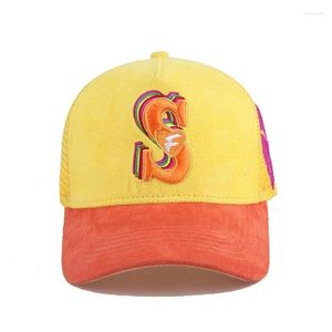 Boll Caps Fashion Design 3D broderi Baseball Cap 5 Panel Mesh Trucker Hats Custom