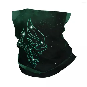 Bandanas Genshin Impact Xiao Constellation Bandana Neck Warmer Men Women Winter Ski Tube Scarf Gaiter Face Cover