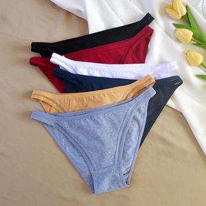 Women's Panties Seamless Solid Color Cotton Fashion Breathable Comfortable String Briefs Lady's Bikini Lingerie Female Underwear