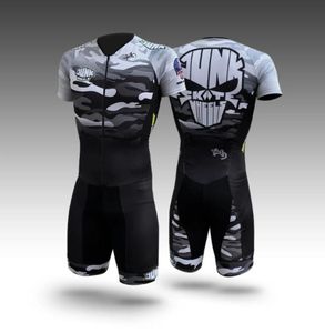 Racing sets Junk Wheels Pro Team Speedsuit bodysuit One Piece Short Sleeve Suit Triathlon Men Speed ​​Skinsuit Kit Fast Skating Clot7490389