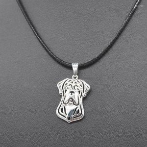 Pendant Necklaces Rope Chain Women Jewelry Cane Corso Lovers' Alloy Dog