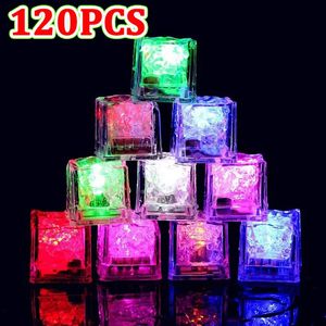 Waterproof Led Ice Cube Multi Color Flashing Glow in The Dark Light Up for Bar Club Drinking Party Wine Decoration 240301